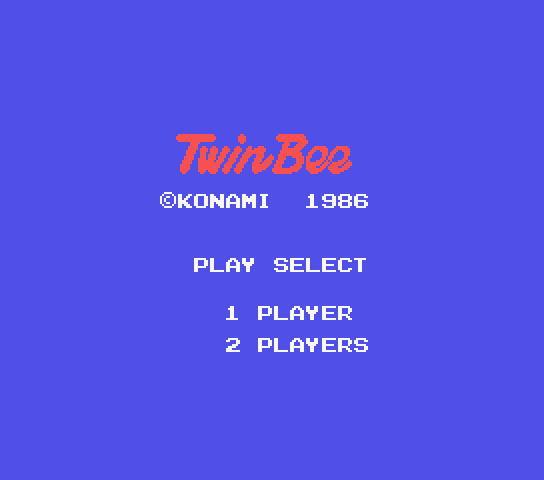 Twinbee title screen for MSX